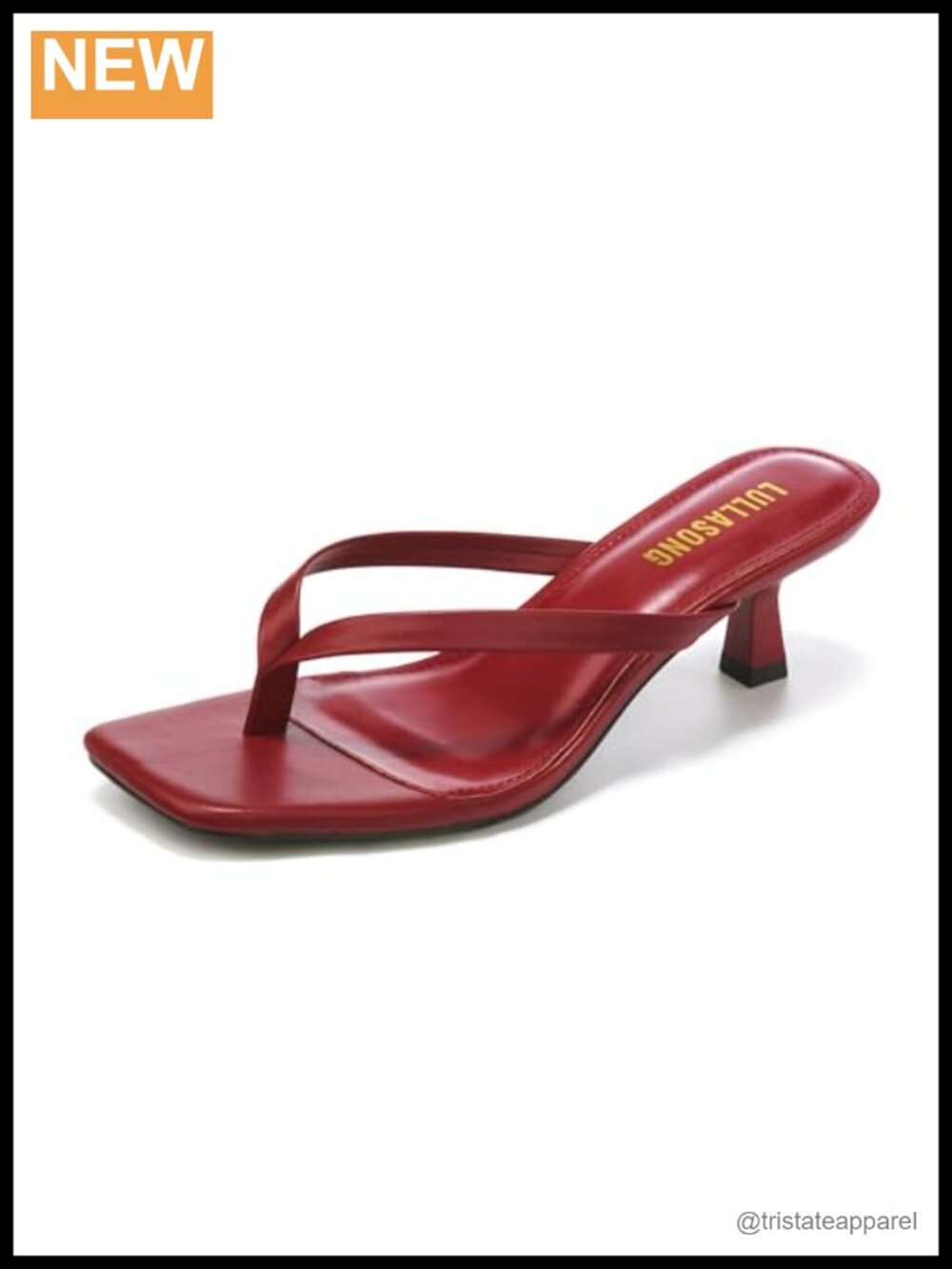 Kitten Heels Sandals Square Open Toe Flip Flop Heels 2 Inch Heeled Sandals Women